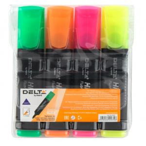 Комплект текстмаркери Delta D2501 4 цвята 